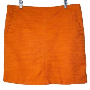 Ann Taylor Skirt Size 16 Orange Lined Pockets Textured Pumpkin Spice Goth Autumn